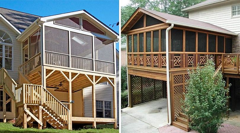 Увеличиваем площадь и улучшаем дизайн частного дома пристраивая к нему балкон :: 45 идей