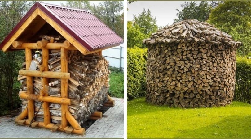 хранение дров в загородном доме