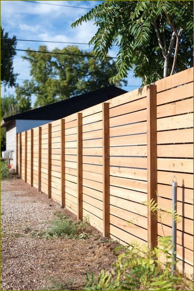 деревянный забор для частного дома 